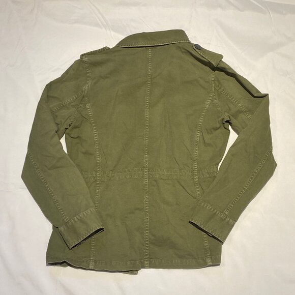 Madewell Olive Utility Jacket • Cinch Waist • Button Closure - Picture 3 of 3